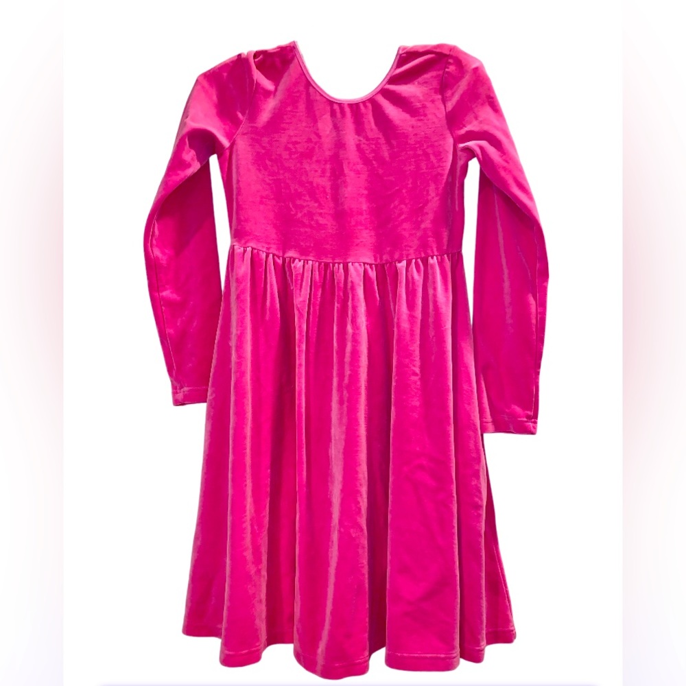 HANNA ANDERSSON Barbie hot pink velour dress girl’s  size 150 12
